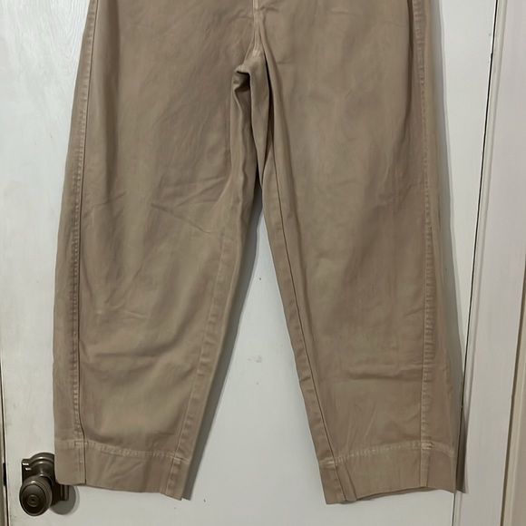 Apiece Apart Mari Barrel Cotton Wide Leg Pants Tan Sand Neutral Size 6 - Picture 6 of 11
